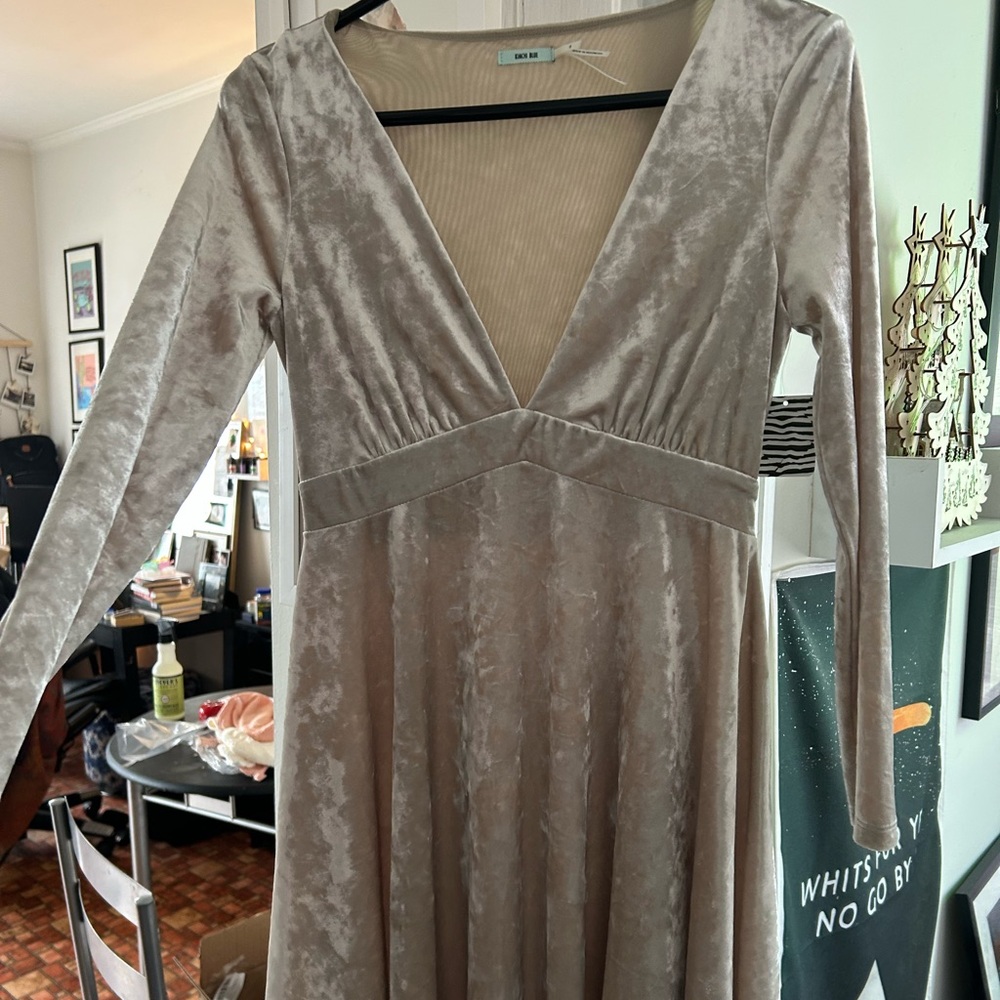 Gold velvet Kimchi Blue dress